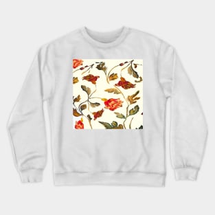 floral pattern on cream Crewneck Sweatshirt